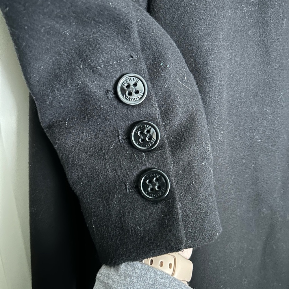 Steve Madden Black Princess Cut Winter Coat - Picture 6 of 9